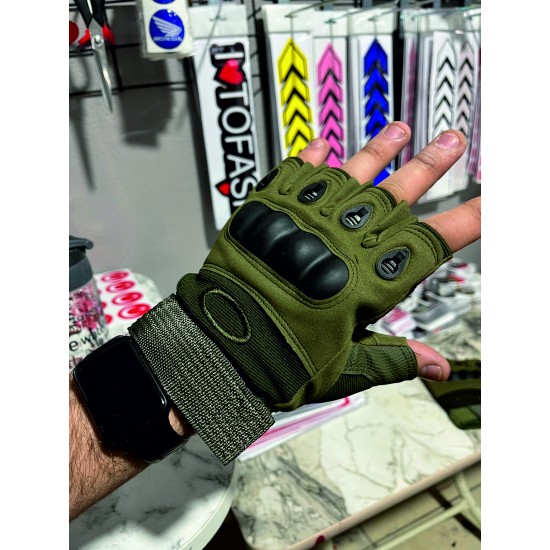 Korumalı Eldiven Combat Yarım Parmaksız XL